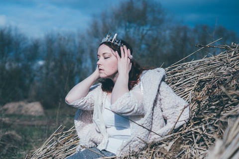 MoonDome crystal crown // Bohemian head wear