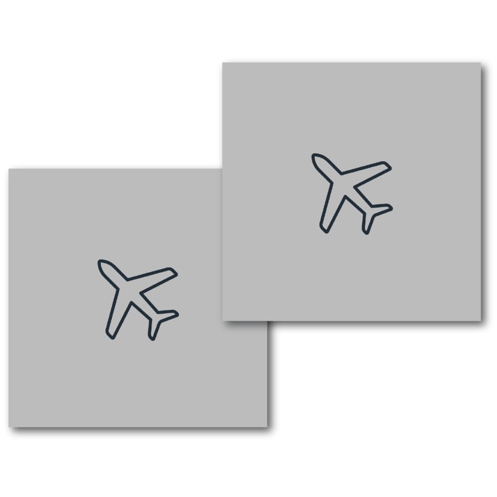 Airplane Outline Semi-Permanent Stencil Kit | EasyTatt™