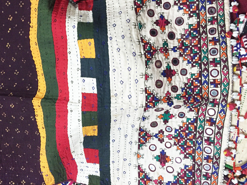 embroidery patchwork india - pallu design 