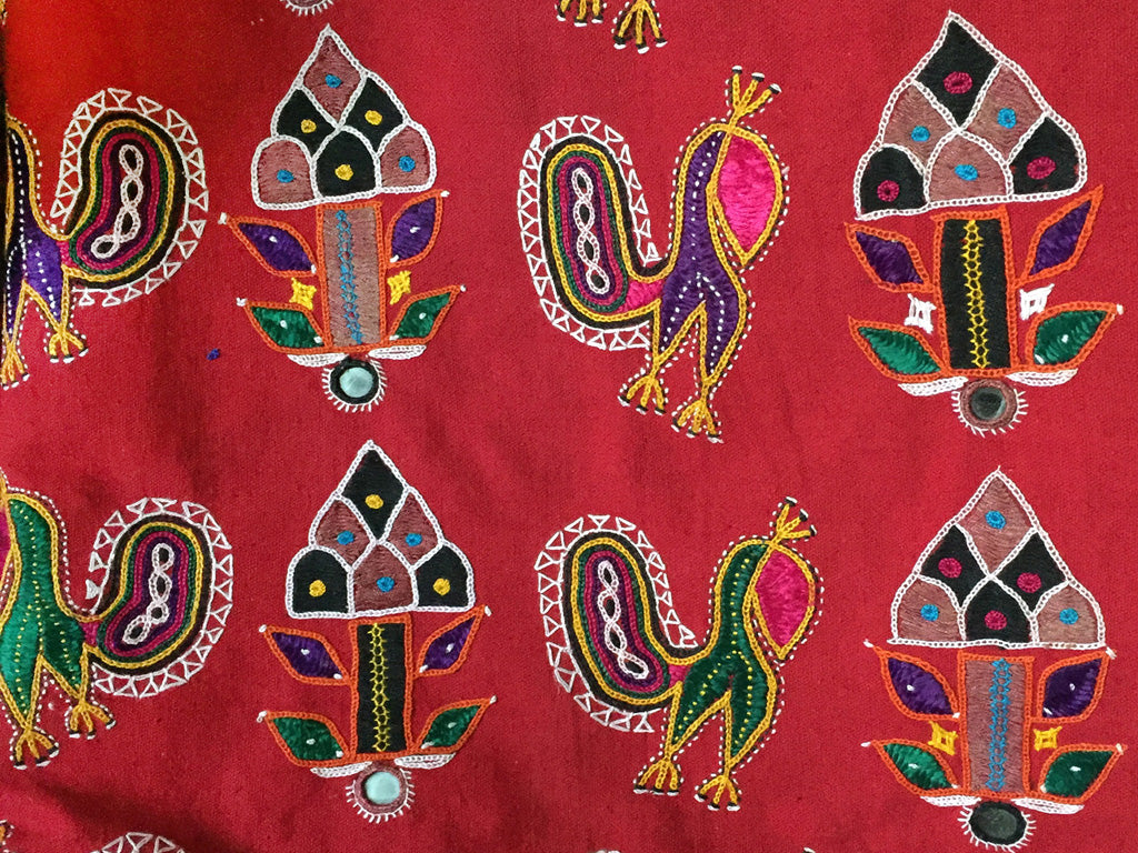 embroidery peacocks india - pallu design