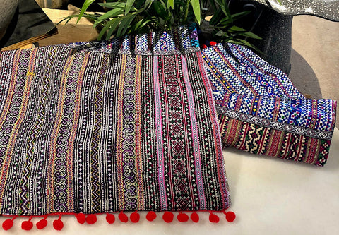 Hmong fabric table runner - Pallu Design