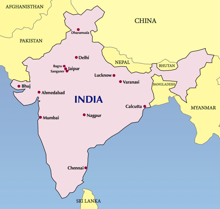 asia map india - pallu design
