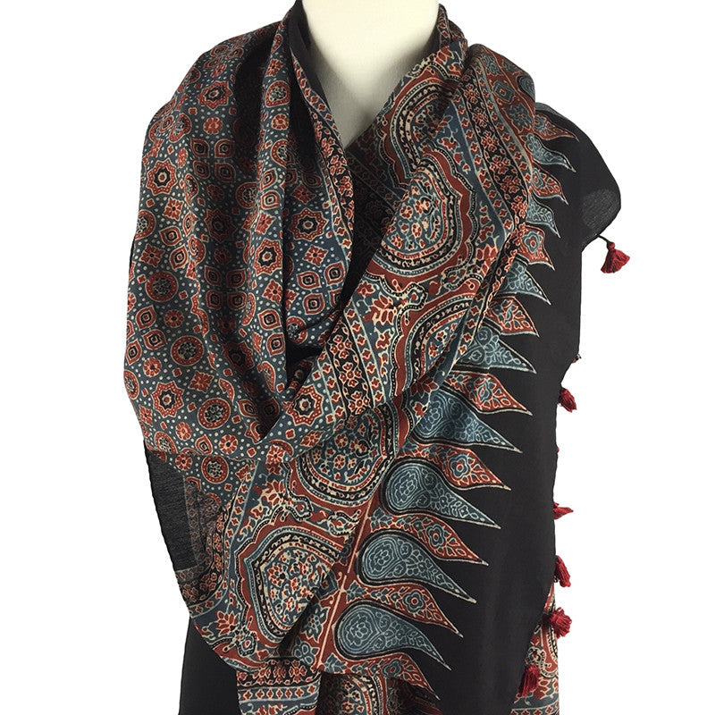 block print scarf