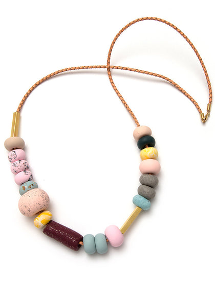 Smokebush Mixed Bead Necklace