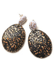 White and Black Terrazzo Drop Earrings