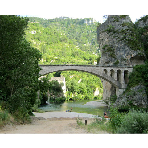 View down river at St Chely 