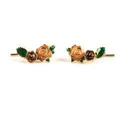 Wild rose meaning symbolism statement earring