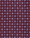 Vanda Fine Clothing - Burgundy-Blue Tiny Flowers Tie