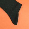 Tabio Pin Dot Mid Calf Socks - Charcoal Mint Green