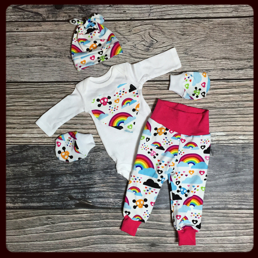 rainbow baby newborn outfit