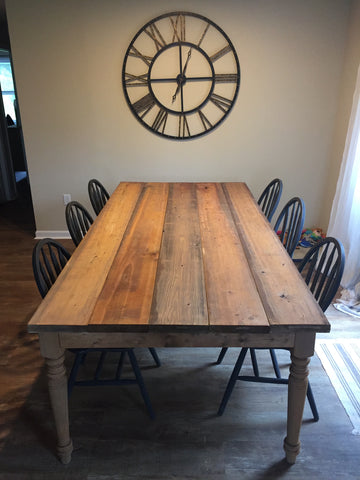 finished table, DIY, farmhouse