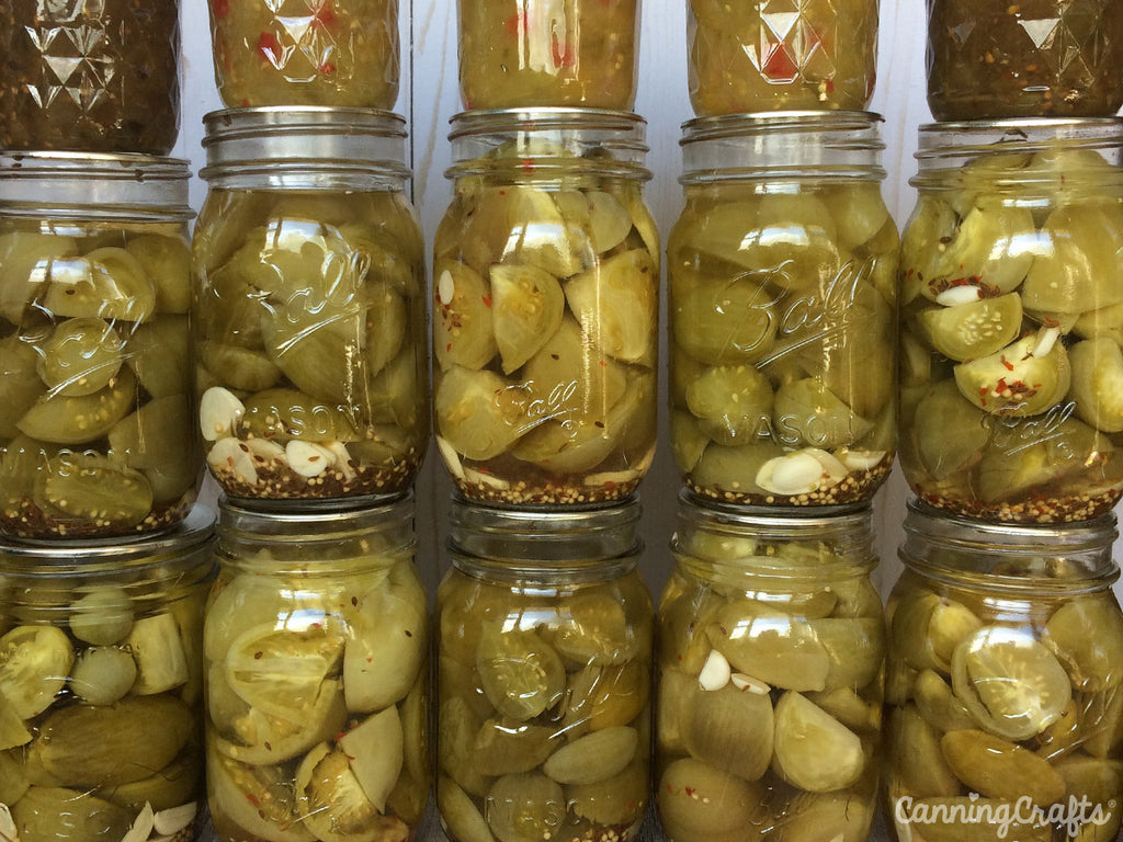 Canned Pickled Green Tomatoes | CanningCrafts.com