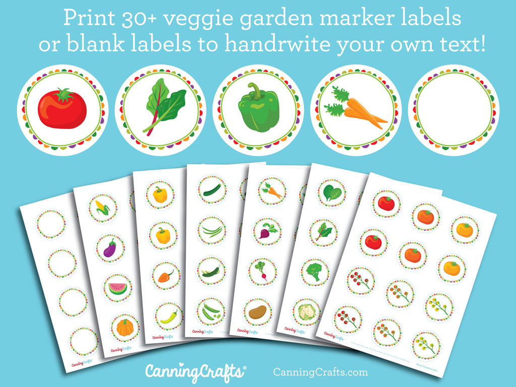 Free Printable Garden Markers for Vegetables | CanningCrafts.com