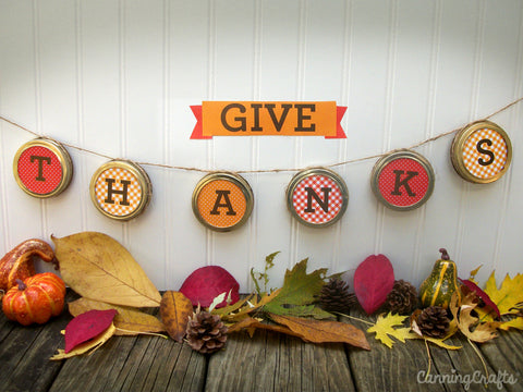 Free Printable Thanksgiving Banner from CanningCrafts.com