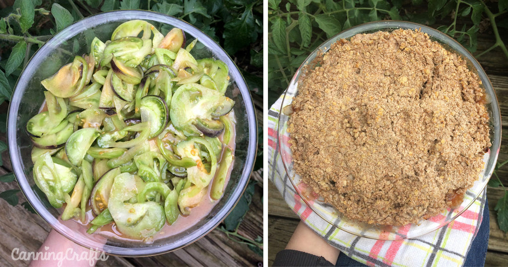 Mock Green Tomato Apple Crisp | CanningCrafts.com