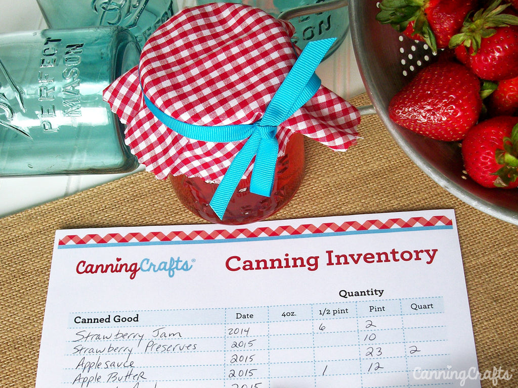 Free printable canning inventory chart from CanningCrafts.com