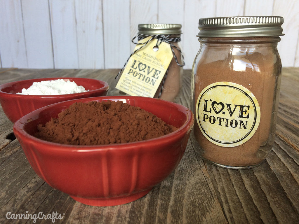 Valentine's Day Hot Chocolate Recipe with Free Printable Tags & Labels | CanningCrafts.com