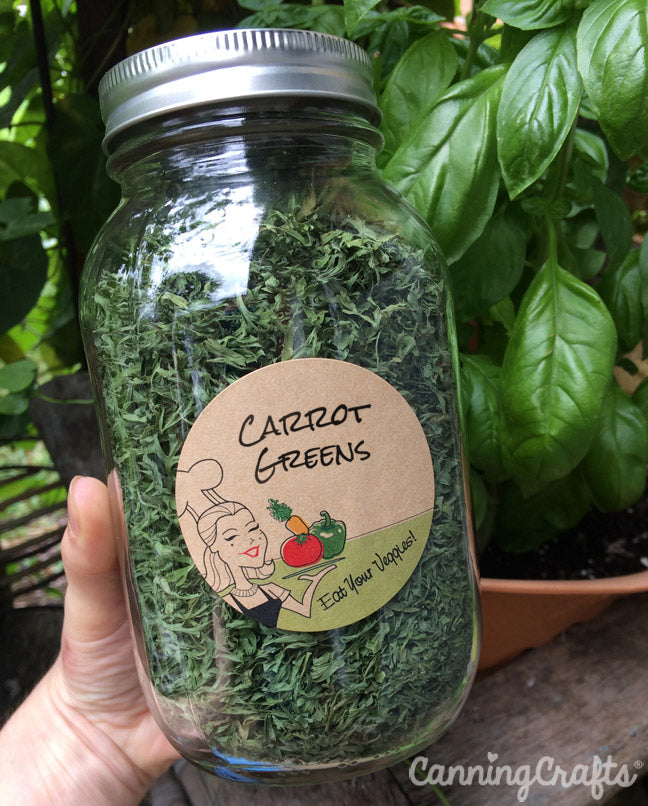 Dehydrated Carrot Greens | CanningCrafts.com