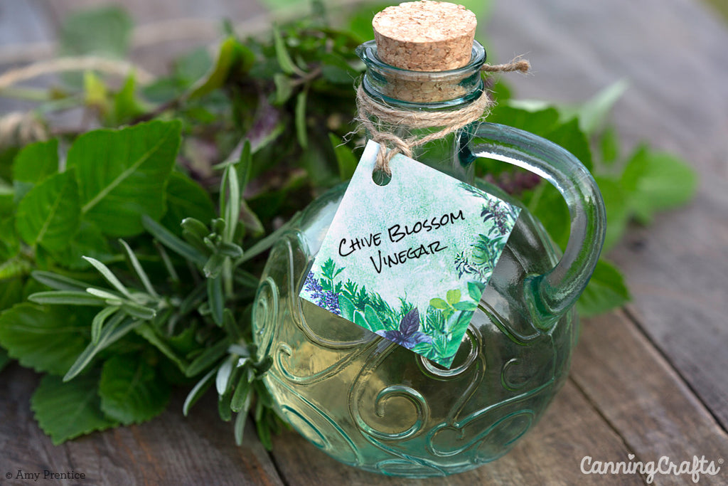 Flavor Infused Vinegar with FREE Printable Hang Tags | CanningCrafts.com