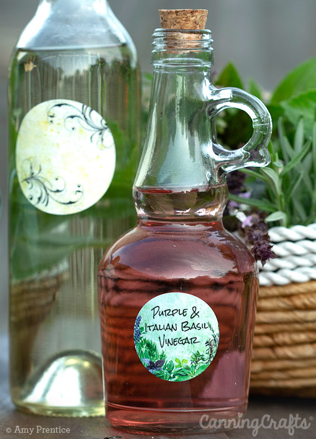 Flavor Infused Vinegar with FREE Printable Hang Tags | CanningCrafts.com