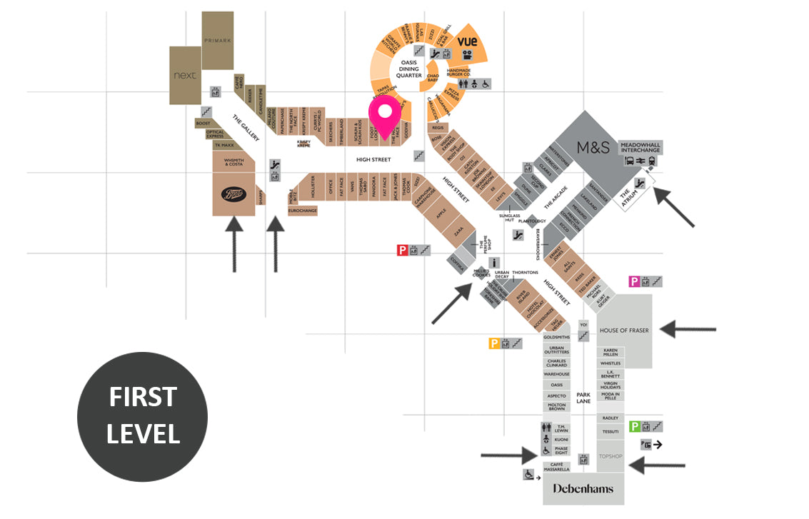 Sheffield Store Map