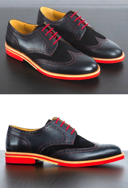 red leather casual shoes