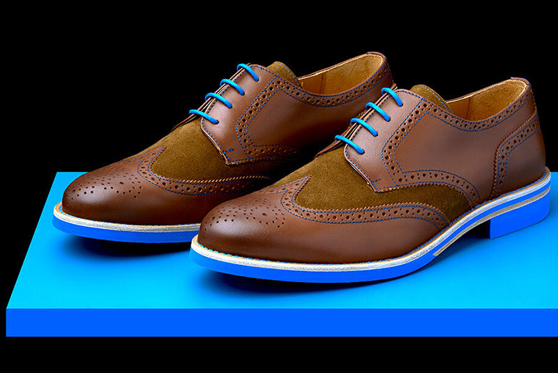 men's dress shoes with colored soles