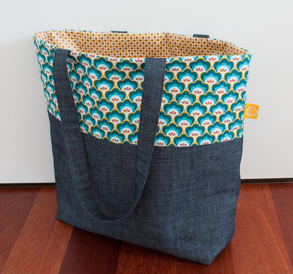 How to make an easy tote with laminated cotton lining - maaidesign blog