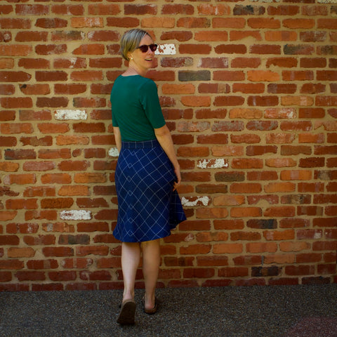Wattle skirt in linen, pattern by Megan Nielsen