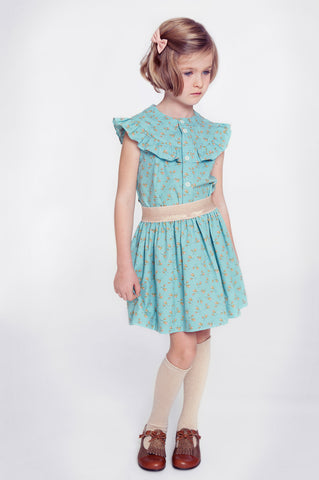 Dress sewn with Soft Cactus fabric - available at MaaiDesign online fabric store