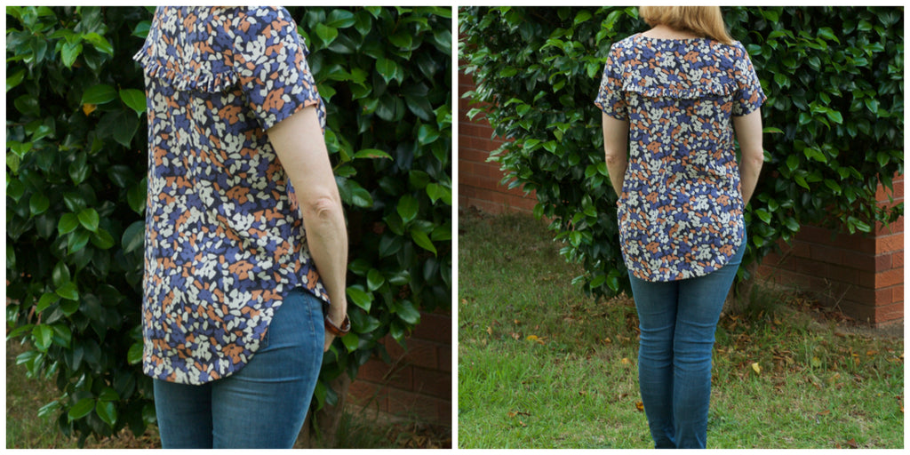 Dove Blouse, sewing pattern by Megan Nielsen, Viscose fabric by Atelier Brunette