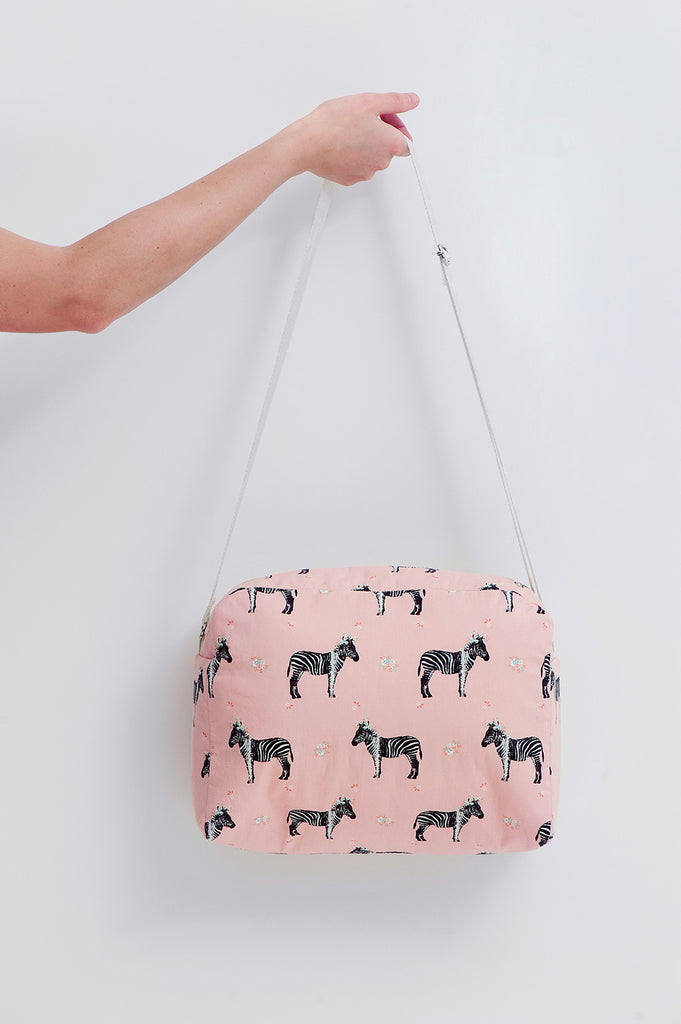 Zebraloha in pink - fun bag made with Soft Cactus fabric