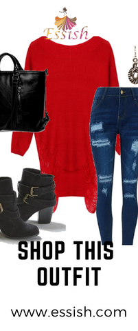 Shop This Outfit-Casual Outfit With A Pop of Red