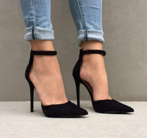 high heels with ankle strap