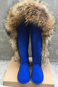 fox fur snow boots