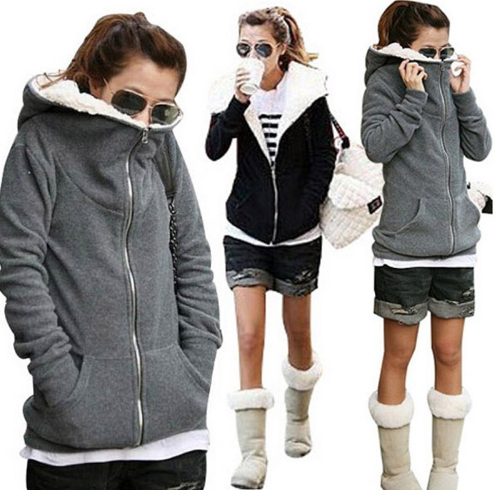 thick fleece hoodie women's