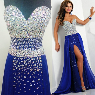 prom dresses with crystals