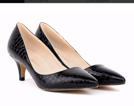 Faux Crocodile Shoes Woman Office 