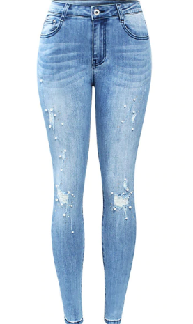 women's skinny ripped jeans