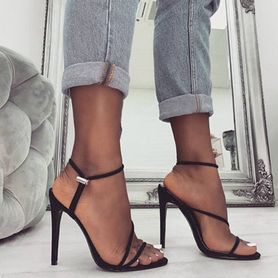 thin ankle strap heels