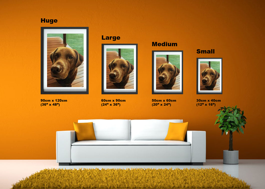 Paw to Portrait Size Guide for Custom Oil Paintings