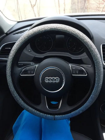 Audi Bedazzled Steering Wheel Cover