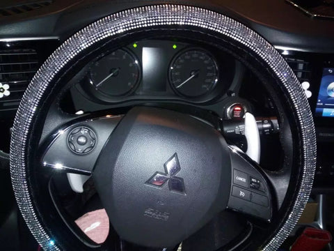 Mitsubishi Bedazzled Steering Wheel Cover