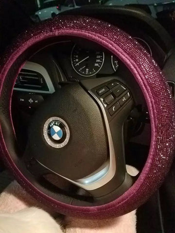 BMW Bedazzled Steering Wheel Cover