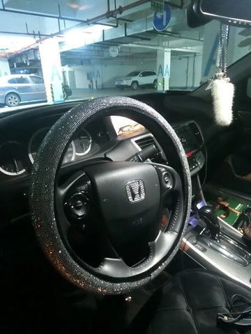 Honda Bedazzled Steering Wheel Cover