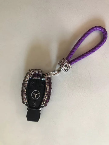 Mercedes Benz Crystal Car Key Holder with Rhinestones Bling