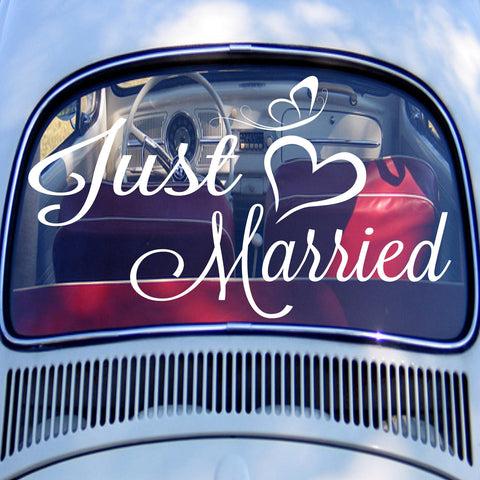 Just married car decal