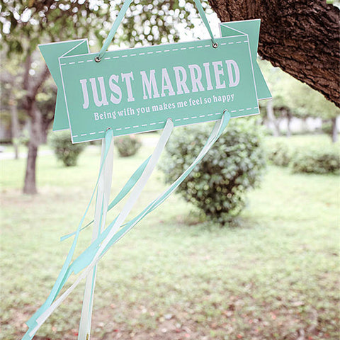 Just married decoration for wedding car