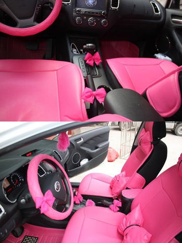 pink car interior
