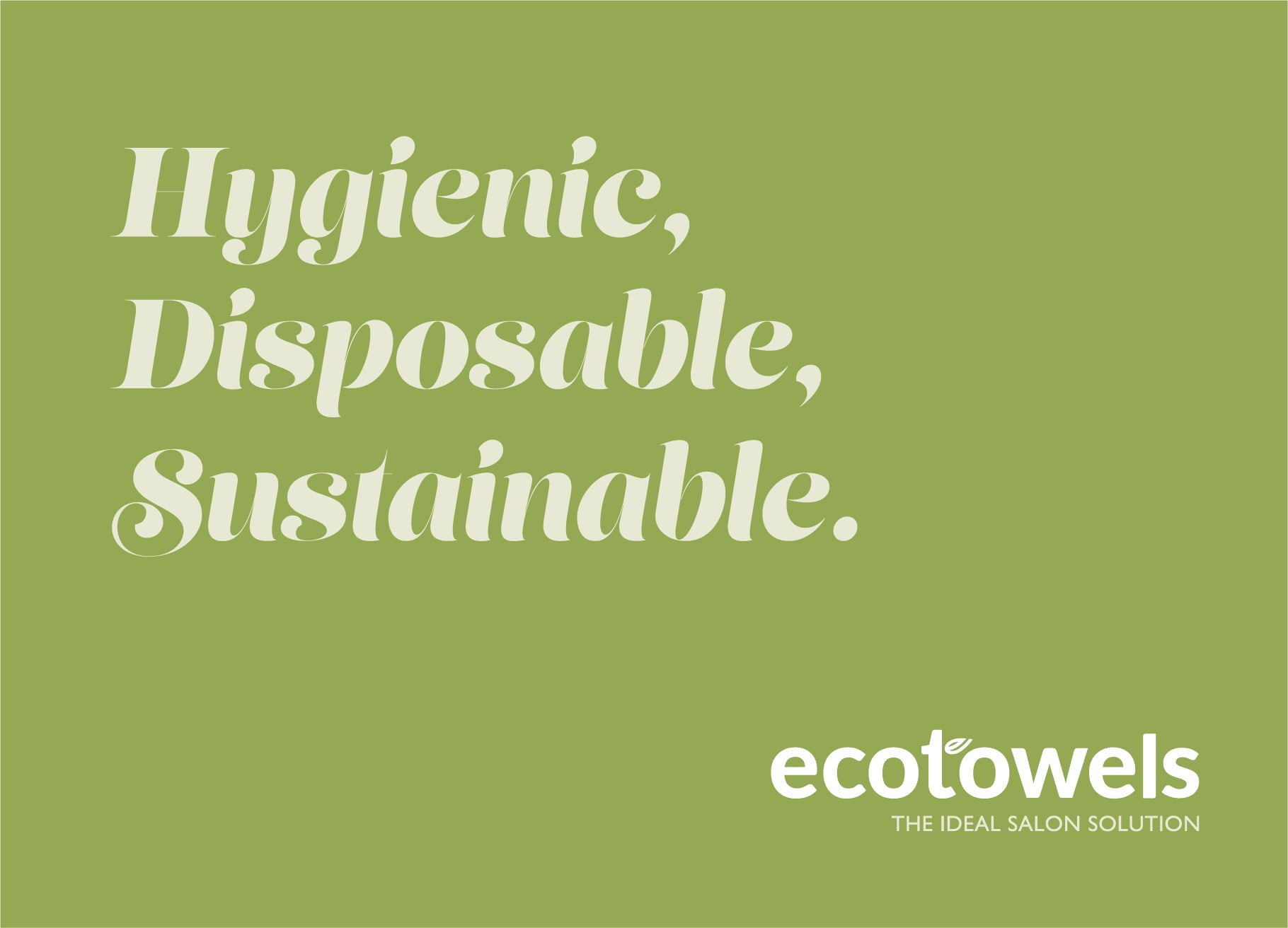 EcoTowels Hygienic Disposable Sustainable Sticker